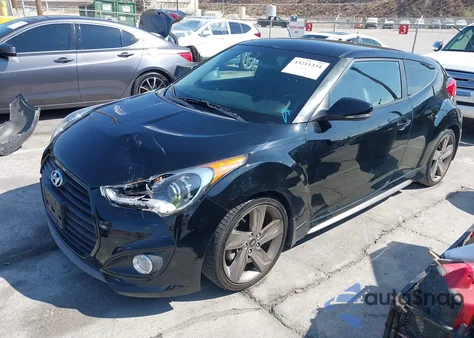 2015 Hyundai Veloster Turbo z USA, uszkodzony, nr VIN KMHTC6AE1FU239958